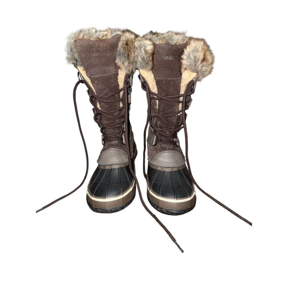Northside Women Waterproof Insulated Winter Snow Boot  Lined Lace Up Brown Sz 8‎